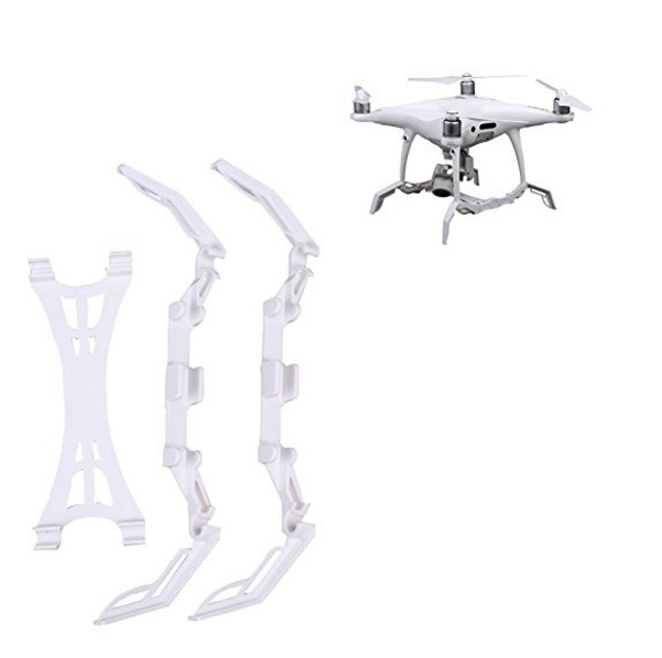 DJI Phantom 4 Professional Advanced / Pro + Heightened Landing Gear Stabilizers Skid + Gimbal Camera Guard Protection Board by FSLabs