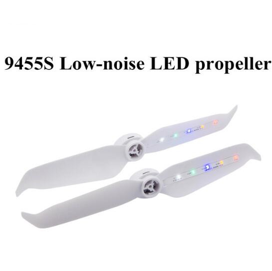 Rechargeable 9455s LED Flash Propellers for DJI Phantom 4 Pro V2.0 LED Night Flying Blade Phantom 4 Series Drone Low Noise Props