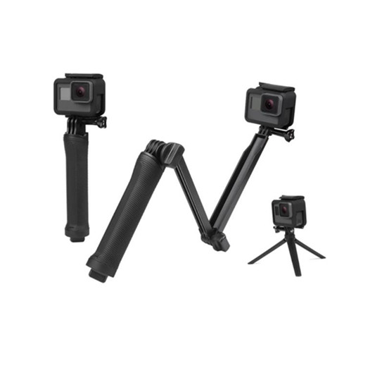 3 Way Grip Monopod Selfie Stick for GoPro Hero 9 6 5 Accessories